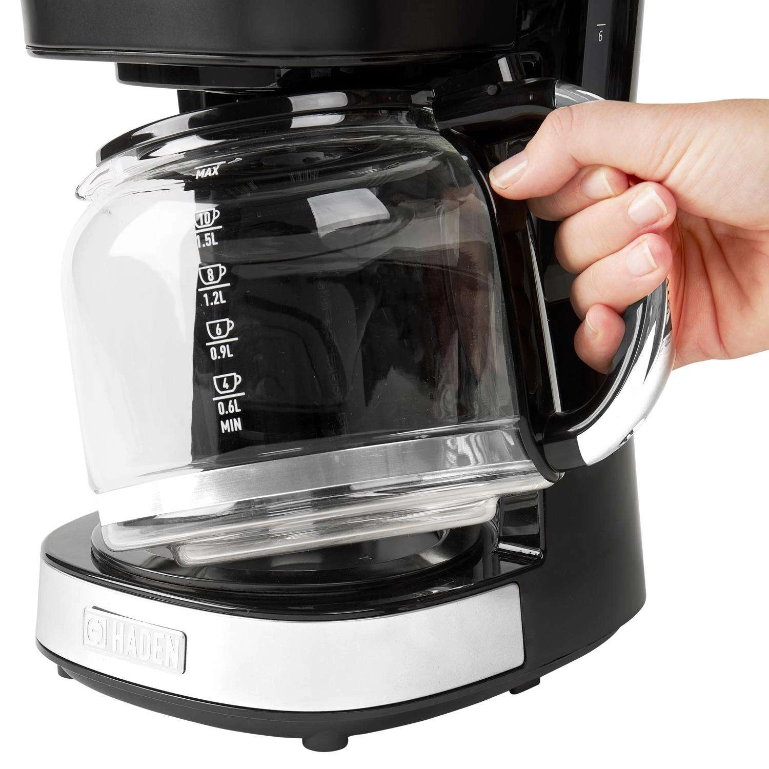 Haden 12 Cups Black Coffee Maker 7 Haden 12 Cups Black Coffee Maker - Image 5