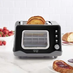 Rise By Dash Metal Black 2 Slot Toaster 7.9 In. H X 12.2 In. W X 9.5 In. D -Black Decker Shop 0f691e38 b416 4c75 9a61 550502963660