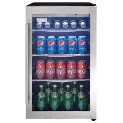 Danby 4.3 Ft³ Black/Silver Stainless Steel Beverage Cooler 230 W