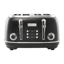 Haden Heritage Stainless Steel Black 4 Slot Toaster 8 In. H X 13 In. W X 12 In. D