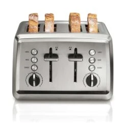 Hamilton Beach Stainless Steel Black/Silver 4 Slot Toaster 7.68 In. H X 11.1 In. W X 11 In. D -Black Decker Shop 28f14031 f65e 4a8b 80b0 6e3c2bb0a506
