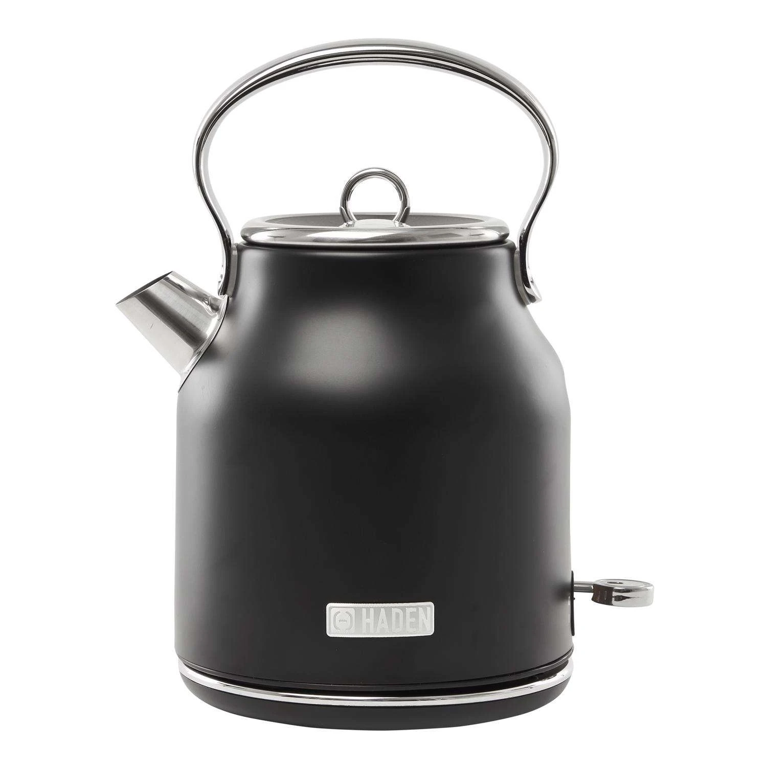 Haden Heritage Black Retro Stainless Steel 1.7 L Electric Tea Kettle 3 Haden Heritage Black Retro Stainless Steel 1.7 L Electric Tea Kettle