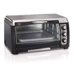 HB Stainless Steel Black/Silver 6 Slot Toaster Oven 11 In. H X 18.75 In. W X 15.13 In. D