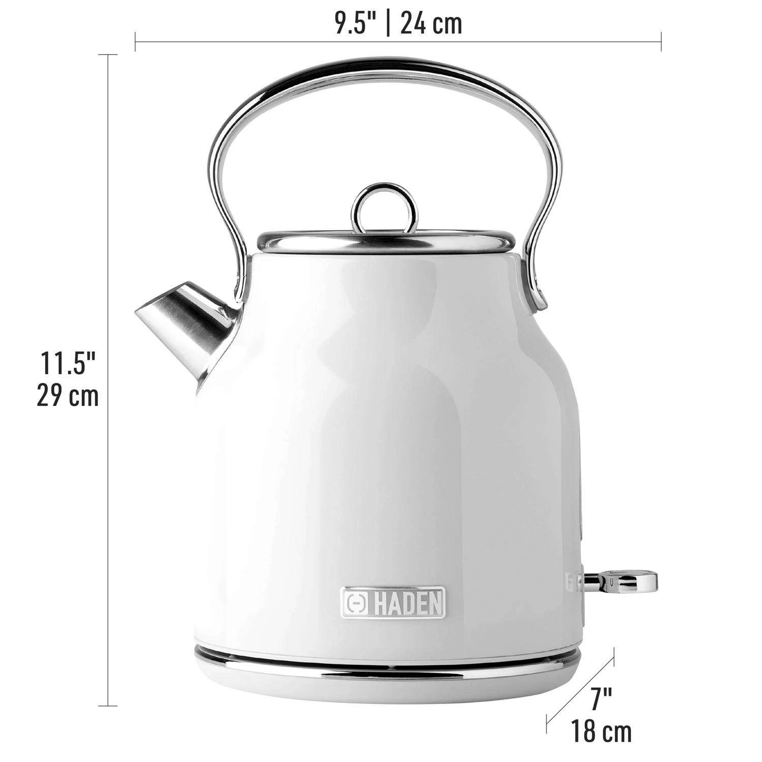 Haden Heritage Ivory Traditional Stainless Steel 1.7 L Electric Tea Kettle 6 Haden Heritage Ivory Traditional Stainless Steel 1.7 L Electric Tea Kettle - Image 4