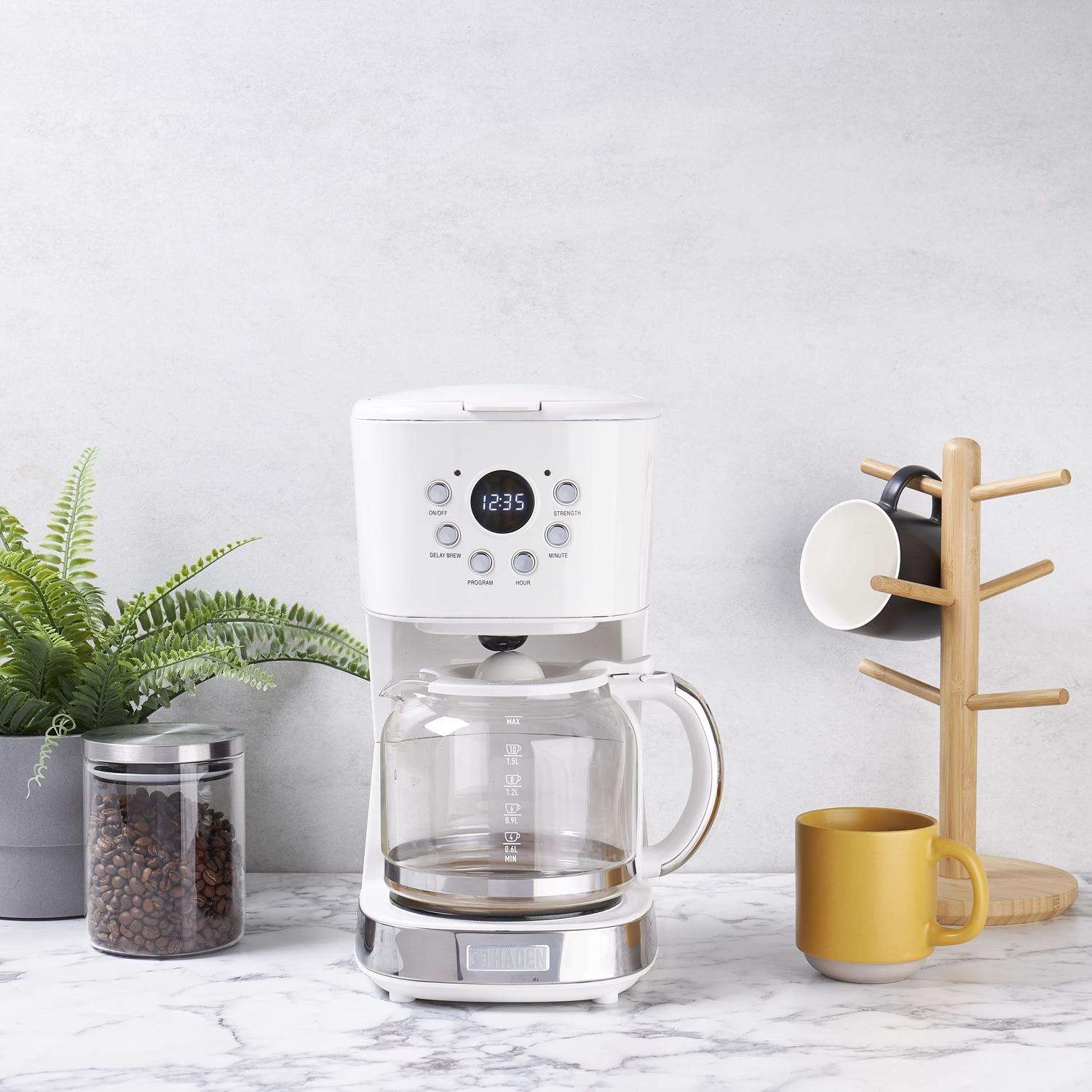 Haden 12 Cups Ivory Coffee Maker 4 Haden 12 Cups Ivory Coffee Maker - Image 2