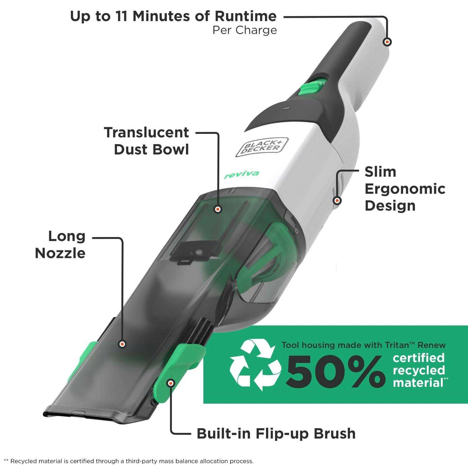 Black & Decker Black+Decker Reviva Bagless Cordless HEPA Filter Hand Vacuum 4 Black & Decker Black+Decker Reviva Bagless Cordless HEPA Filter Hand Vacuum - Image 2