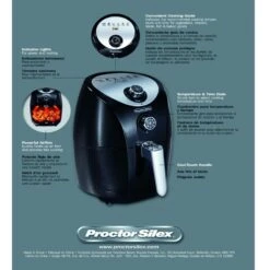 Proctor Silex Black 1.5 L Programmable Air Fryer -Black Decker Shop 5dcd6ad8 a596 4129 a510 9f2b5d691574
