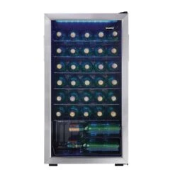 Danby 3.3 Ft³ Black/Silver Stainless Steel Wine Cooler 115 W