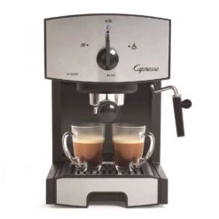 Capresso 42 Oz Black/Silver Coffee & Espresso Maker