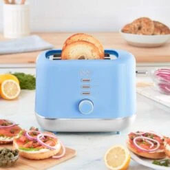 Rise By Dash Plastic Blue 2 Slot Toaster 7.4 In. H X 7.2 In. W X 11.1 In. D -Black Decker Shop 745fa0ce 6b87 43a6 99a4 c1b7987b2100