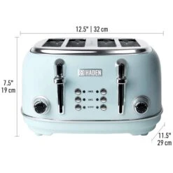 Haden Heritage Stainless Steel Turquoise 4 Slot Toaster 7.5 In. H X 12.5 In. W X 11.5 In. D -Black Decker Shop 776b49a8 cc44 4411 af6b 89ca10cf2624