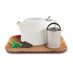 Fino White Ceramic 17.25 Oz Teapot -Black Decker Shop 7a1f7a29 8301 444e b82a 5aba82ec4817