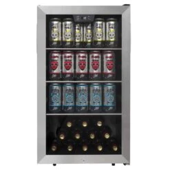 Danby 4.5 Ft³ Silver Stainless Steel Beverage Cooler 230 W