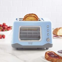 Rise By Dash Metal Blue 2 Slot Toaster 7.9 In. H X 12.2 In. W X 9.5 In. D -Black Decker Shop 88d37d12 c263 40f0 98e9 8e99182f9a8b