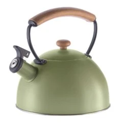 OGGI Green Whistling Stainless Steel 85 Oz Tea Kettle
