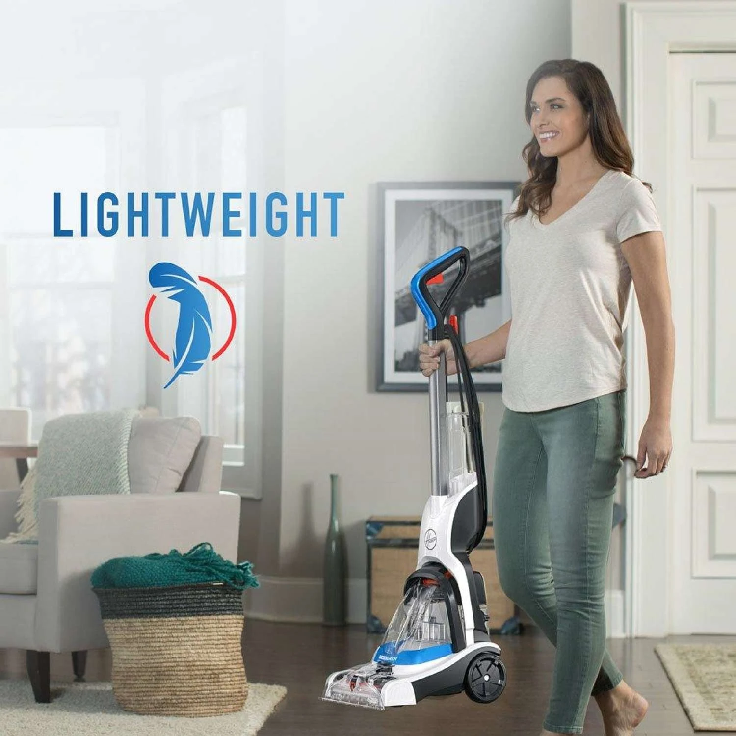 Hoover Power Dash Bagless Carpet Cleaner 7 Amps Standard White 5 Hoover Power Dash Bagless Carpet Cleaner 7 Amps Standard White - Image 3