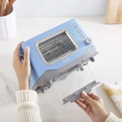 Rise By Dash Metal Blue 2 Slot Toaster 7.9 In. H X 12.2 In. W X 9.5 In. D -Black Decker Shop 909893e6 e191 4acb af44 2c0e1b0d0d87