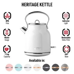 Haden Heritage Ivory Traditional Stainless Steel 1.7 L Electric Tea Kettle 12 Haden Heritage Ivory Traditional Stainless Steel 1.7 L Electric Tea Kettle -Black Decker Shop 921b22fb c1f4 4f8a a023 b10d892f2911
