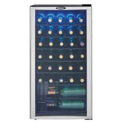 Danby 35 Bottle Black/Silver Stainless Steel Wine Cooler 115 W