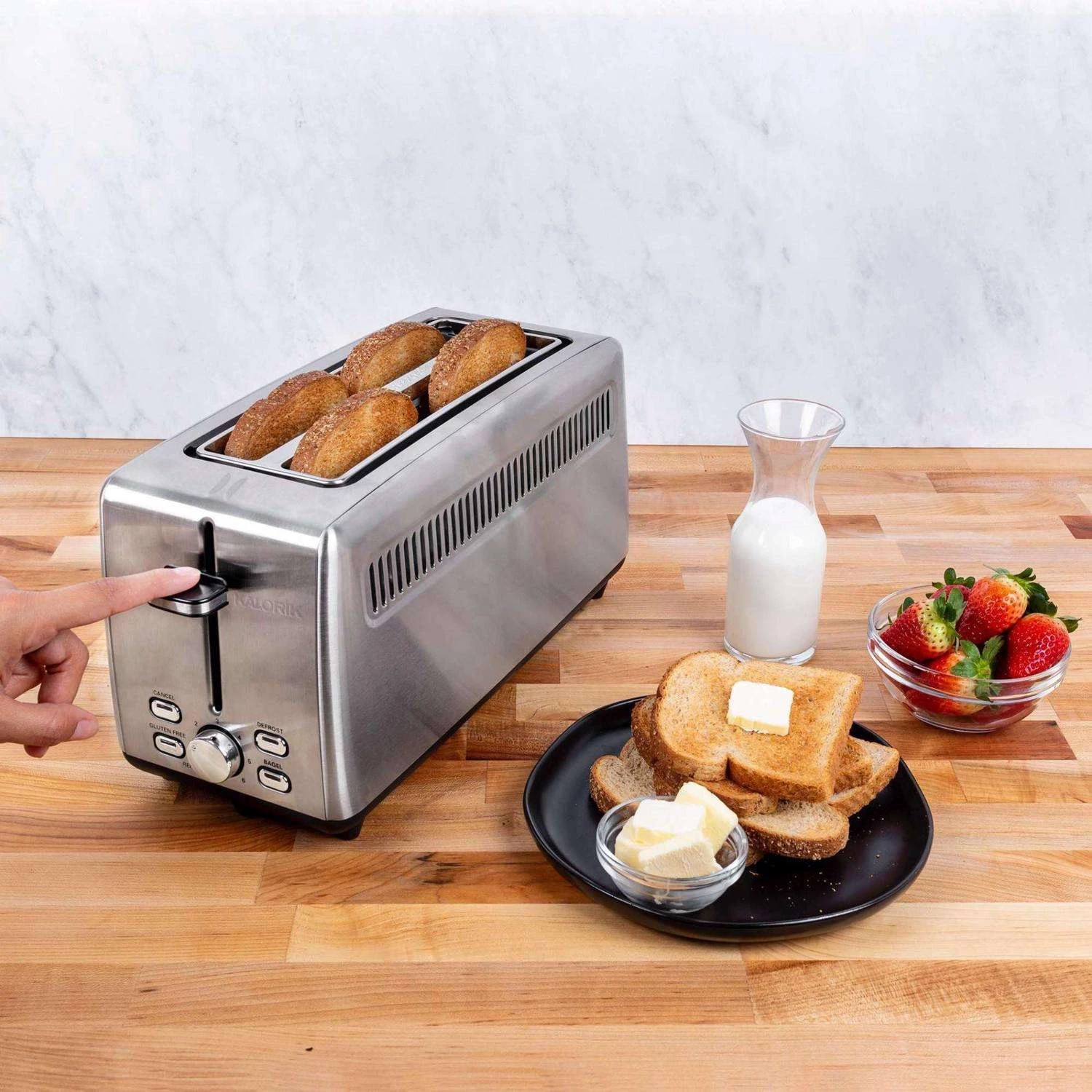 Kalorik Stainless Steel Silver 4 Slot Toaster 15.16 In. H X 6.1 In. W X 7.68 In. D 9 Kalorik Stainless Steel Silver 4 Slot Toaster 15.16 In. H X 6.1 In. W X 7.68 In. D - Image 7