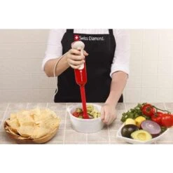 Swiss Diamond Red Plastic Immersion Blender/Chopper 0 Oz 2 Speed -Black Decker Shop c181c8ea d245 49ad 802e 7d5c4232ccc3