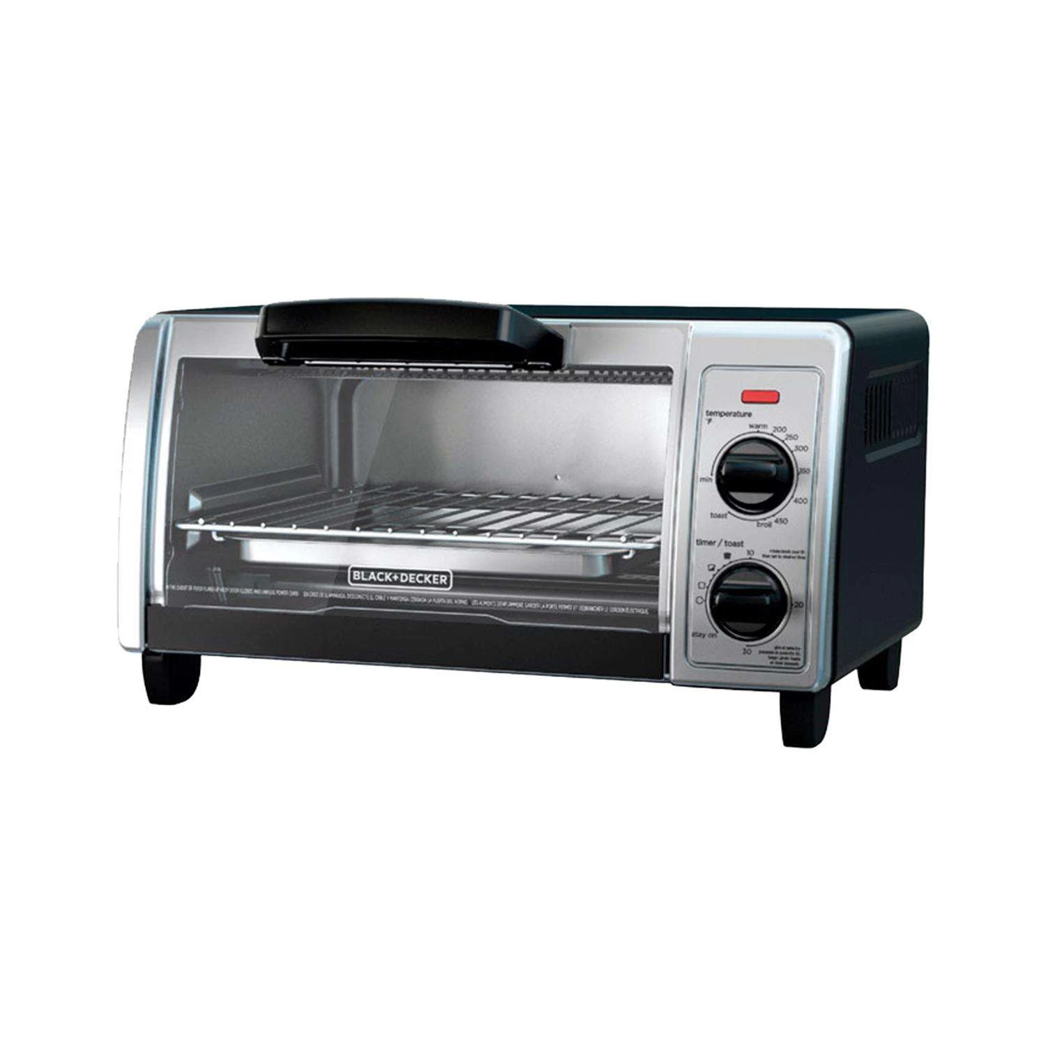 Black & Decker Black+Decker Stainless Steel Black/Silver Toaster Oven 9 In. H X 16.9 In. W X 11.6 In. D 3 Black & Decker Black+Decker Stainless Steel Black/Silver Toaster Oven 9 In. H X 16.9 In. W X 11.6 In. D