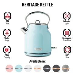 Haden Heritage Turquoise Traditional Stainless Steel 1.7 L Electric Tea Kettle -Black Decker Shop c7054af0 e731 4755 a4fa be093819d8ef
