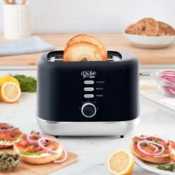 Rise By Dash Plastic Black 2 Slot Toaster 7.4 In. H X 7.2 In. W X 11.1 In. D -Black Decker Shop c88a2e29 2e2a 4b78 960e 04fa2ff443a5