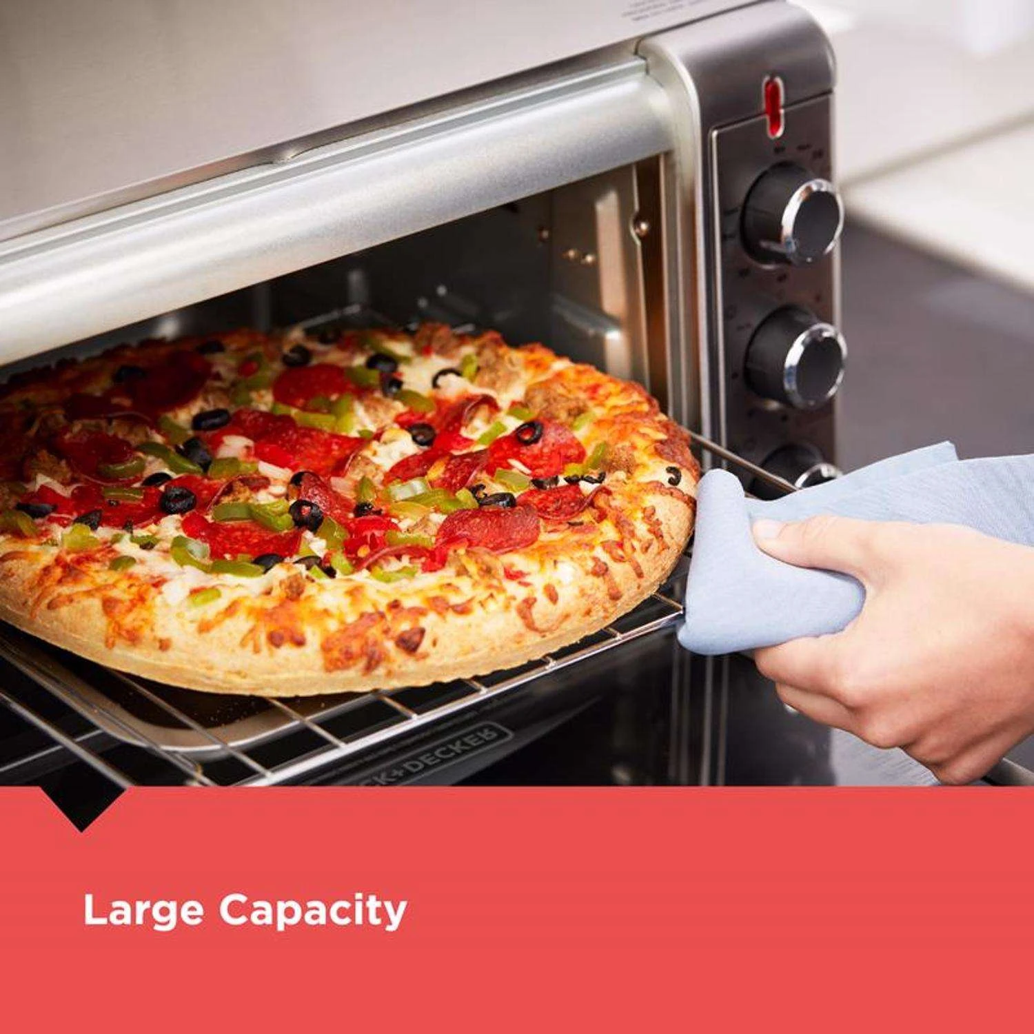 Black & Decker Black+Decker Crisp 'N Bake Stainless Steel Black/Silver 6 Slot Toaster Oven W/Air Fry 11.2 In. H X 1 6 Black & Decker Black+Decker Crisp 'N Bake Stainless Steel Black/Silver 6 Slot Toaster Oven W/Air Fry 11.2 In. H X 1 - Image 4