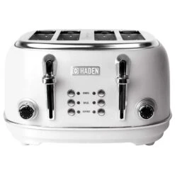 Haden Heritage Stainless Steel White 4 Slot Toaster 8 In. H X 13 In. W X 12 In. D