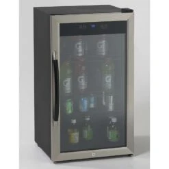 Avanti 3 Cu Ft Black/Silver Stainless Steel Beverage Cooler 73 W