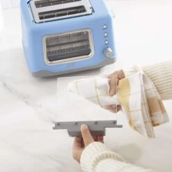 Rise By Dash Metal Blue 2 Slot Toaster 7.9 In. H X 12.2 In. W X 9.5 In. D -Black Decker Shop e026b023 7a18 4972 9c3f 4006c6f041cc