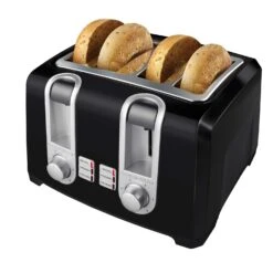 Black & Decker Black+Decker Stainless Steel Black 4 Slot Toaster 13.5 In. H X 13 In. W X 9 In. D