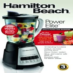 Hamilton Beach Power Elite Blender 40 Oz. 12 Stainless Steel 700 Watts 8 Hamilton Beach Power Elite Blender 40 Oz. 12 Stainless Steel 700 Watts -Black Decker Shop f1f7b4b8 d507 44f1 a26c 70a97f4b67a6