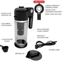 Vinci 1.1 L Black/Clear Cold Brew Coffee Maker -Black Decker Shop fb8820c9 f19c 4f10 b872 8e1b7b499c38